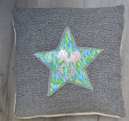 Sequin Star Patch, Star Sew On Patch, Mickey Mouse patch, Reversible Changeable Patch,  DIY Shirt Jacket Applique, Patch for Clothing, Badge