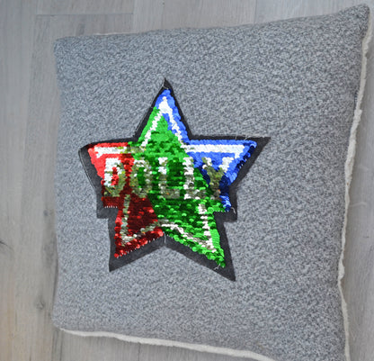 Sequin Star Patch, Star Sew On Patch, Dolly Star patch, Reversible Changeable Patch,  DIY Shirt Jacket Applique, Patch for Clothing, Badge