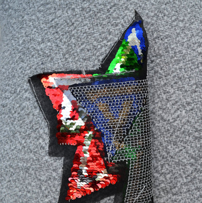 Sequin Star Patch, Star Sew On Patch, Dolly Star patch, Reversible Changeable Patch,  DIY Shirt Jacket Applique, Patch for Clothing, Badge