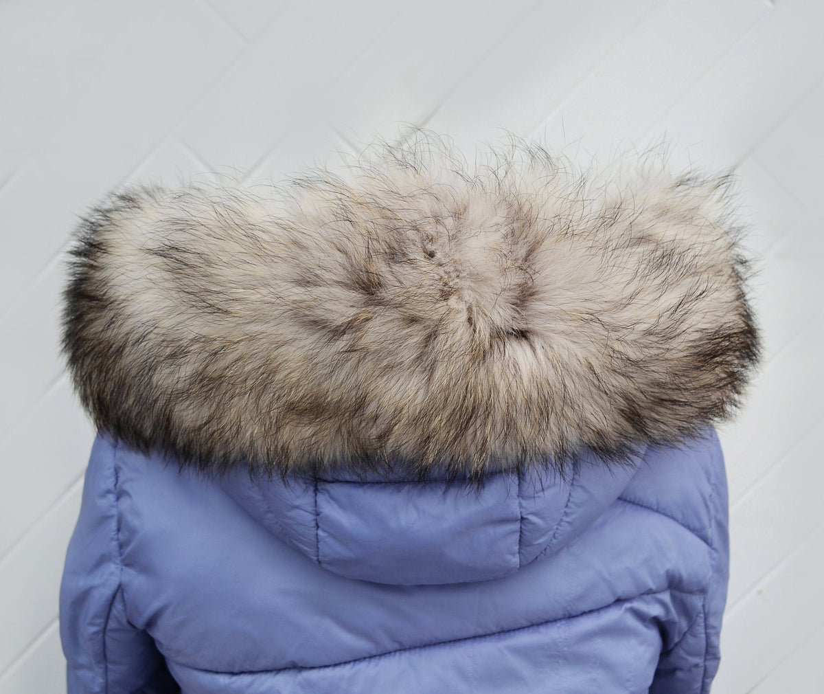 XL REAL RACCOON Dyed Fur Collar, Fur Trim for Hoodies, Raccoon Fur Collar, Fur Scarf, Fur Ruff, Raccoon Fur Hood, Raccoon Fur, Fur stripe