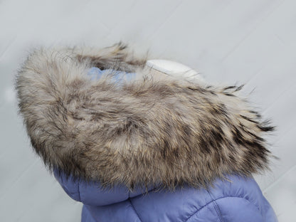 XL REAL RACCOON Dyed Fur Collar, Fur Trim for Hoodies, Raccoon Fur Collar, Fur Scarf, Fur Ruff, Raccoon Fur Hood, Raccoon Fur, Fur stripe