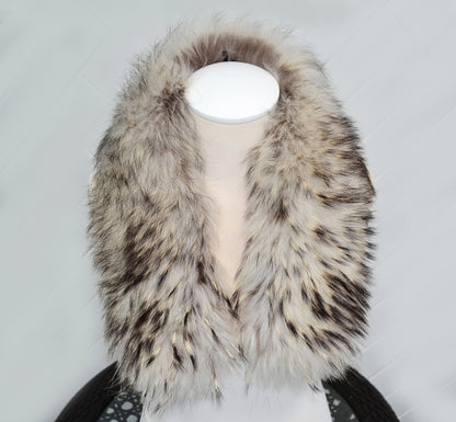 XL REAL RACCOON Dyed Fur Collar, Fur Trim for Hoodies, Raccoon Fur Collar, Fur Scarf, Fur Ruff, Raccoon Fur Hood, Raccoon Fur, Fur stripe