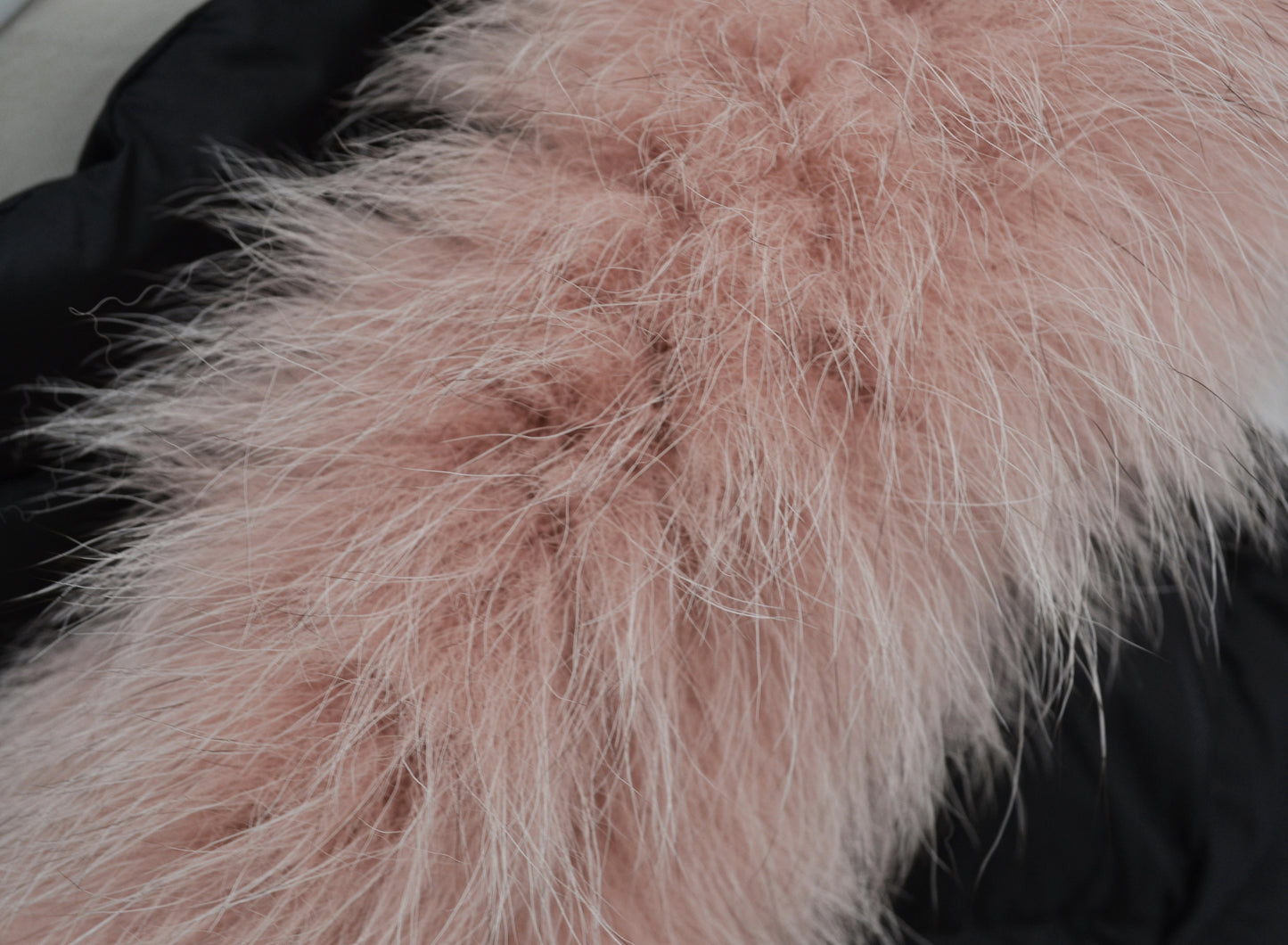 READY TO SHIP, Extra Long Real Fox Fur (Tail) Trim Hood, Fur collar trim, Fox Fur Collar, Fur Scarf, Fur Ruff, Fur Hood, Fur stripe, Powder