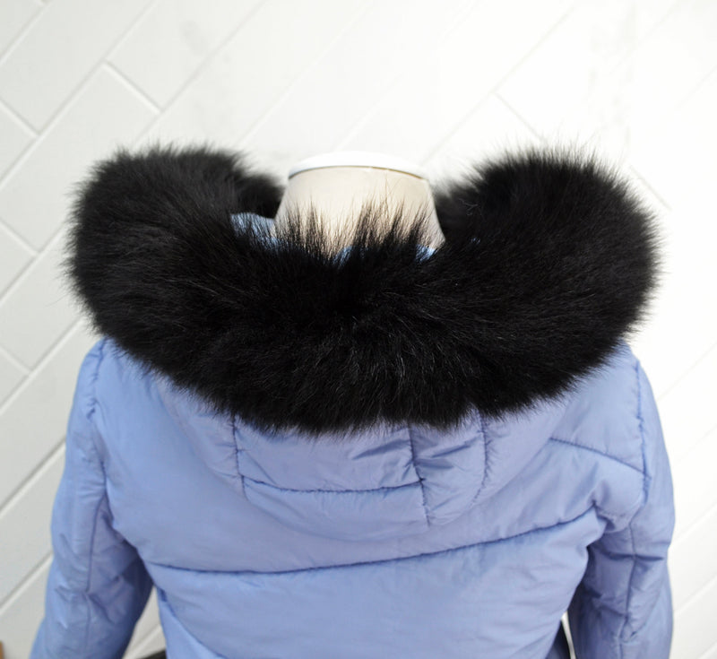 BY ORDER, 60-80 cm Real Fox Fur (Tail) Trim Hood, Fur collar trim, Fox Fur Collar, Fur Scarf, Fur Ruff, Fur Hood, Fur stripe, Coat Trim