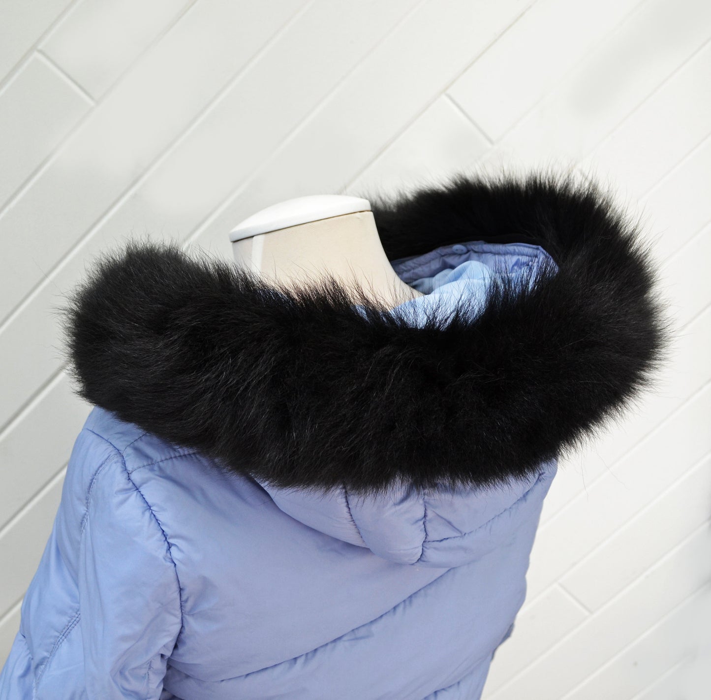 READY TO SHIP, 70 cm Real Fox Fur (Tail) Trim Hood, Fur collar trim, Fox Fur Collar, Fur Scarf, Fur Ruff, Fur Hood, Fur stripe, Coat Trim
