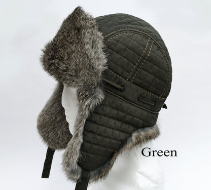 READY to SHIP Fur Ear Flap Hat, Men real fur hat, Trapper Hat, Aviator Hat, Ushanka, Russian Hat, Ski Hat, Rabbit Fur, Fur Hat Ear Flap Gift