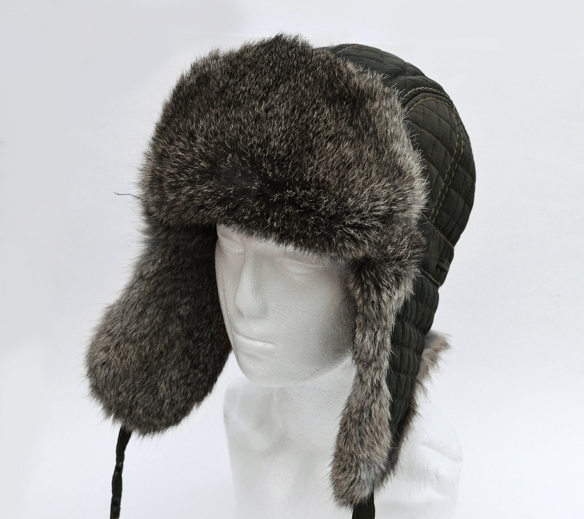 READY to SHIP Fur Ear Flap Hat, Men real fur hat, Trapper Hat, Aviator Hat, Ushanka, Russian Hat, Ski Hat, Rabbit Fur, Fur Hat Ear Flap Gift