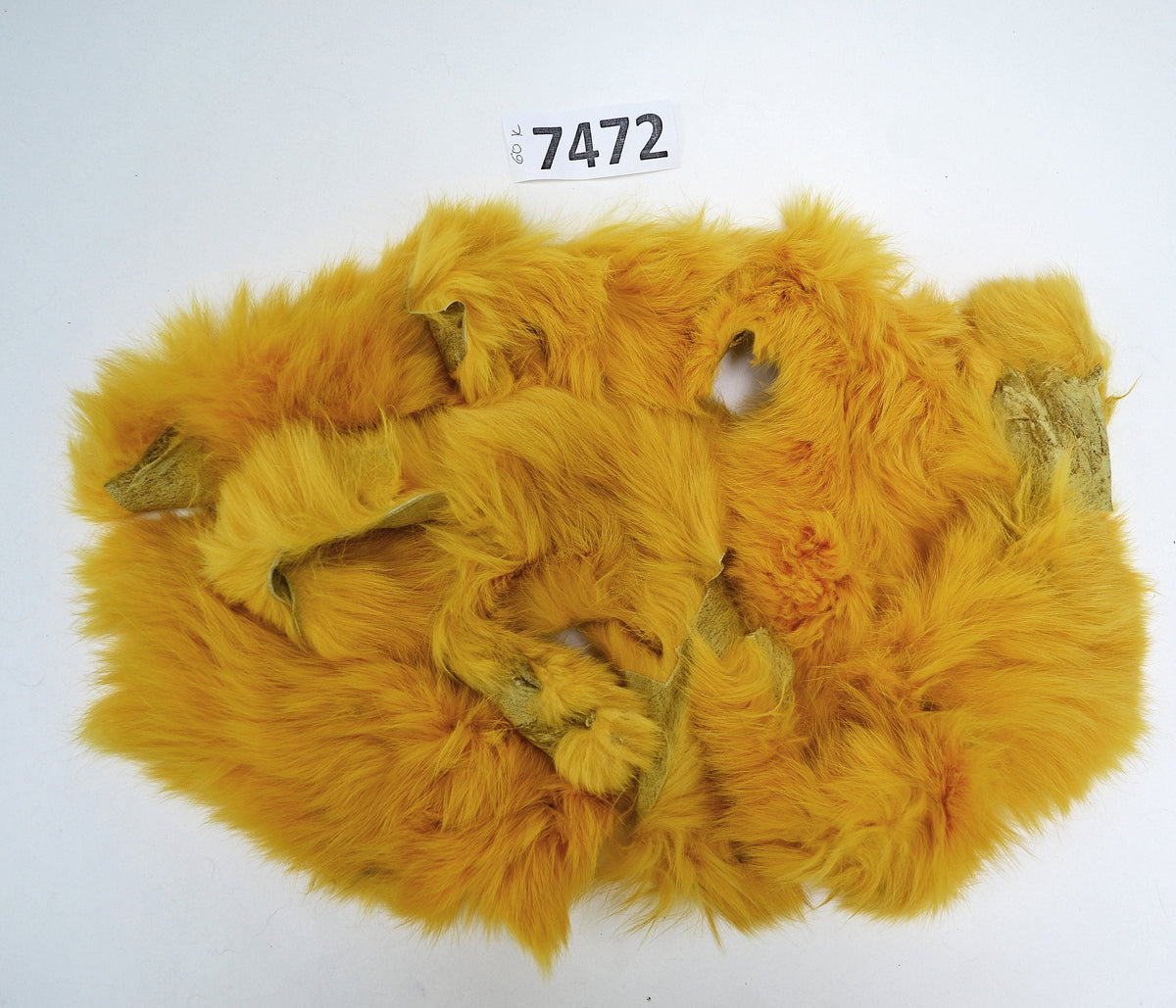 Rabbit Fur Scraps, Real Fur Pieces, Real Fur Pieces, Fur Offcuts for Craft and Sewing Project, Genuine Fur Cuts, Fur Trim, Yellow Rabbit Fur