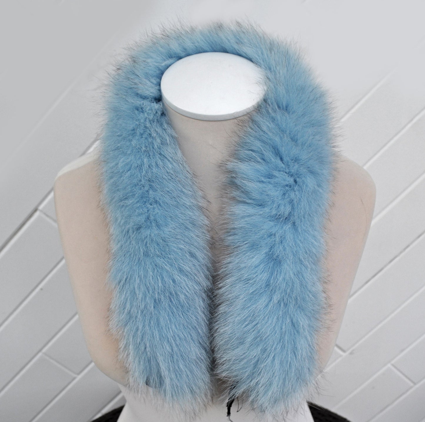 READY to SHIP, 60 cm Real Fox Fur (Tail) Trim Hood, Fur collar trim, Fox Fur Collar, Fur Scarf, Fur Ruff, Fur Hood, Fur stripe, Coat Trim
