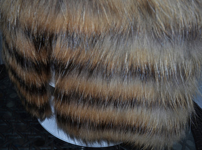 READY TO SHIP, Real Raccoon Fur Collar and Fur Pockets Set, Fur Trim for Hoodies,  Cardigan Coat Fur Pockets, Raccoon Fur Collar, Fur Scarf