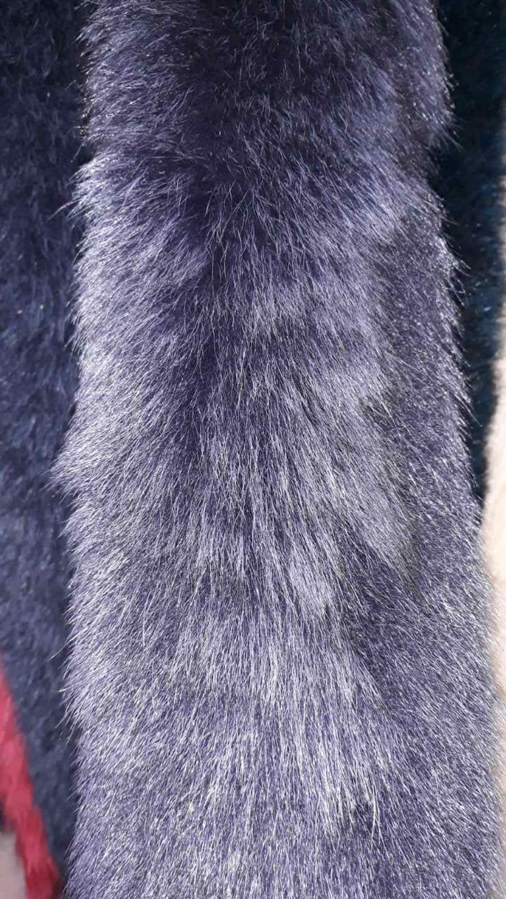 BY ORDER Fox (Tail) XXL Triple Real Fox Fur Trim Hood, Fur collar trim, Fox Fur Collar, Fur Scarf, Fur Ruff, Fur Jacket, Fur stripe, Real