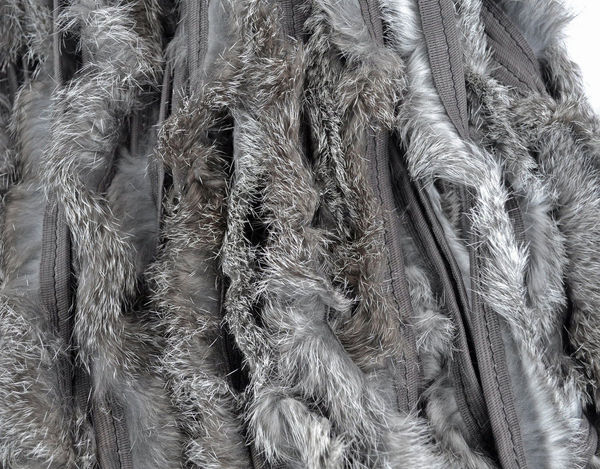 BY ORDER, Rabbit Fur Trimming, Supply for Sewing, Rabbit Fur Stripes, Rabbit Fur Trim, Furry Strips, Rabbit Fur, Fur Edging Trim for Garment