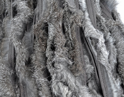 BY ORDER, Rabbit Fur Trimming, Supply for Sewing, Rabbit Fur Stripes, Rabbit Fur Trim, Furry Strips, Rabbit Fur, Fur Edging Trim for Garment