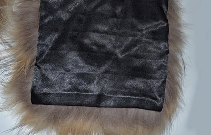 READY TO SHIP, Real Raccoon Fur Collar and Fur Pockets Set, Fur Trim for Hoodies,  Cardigan Coat Fur Pockets, Raccoon Fur Collar, Fur Scarf