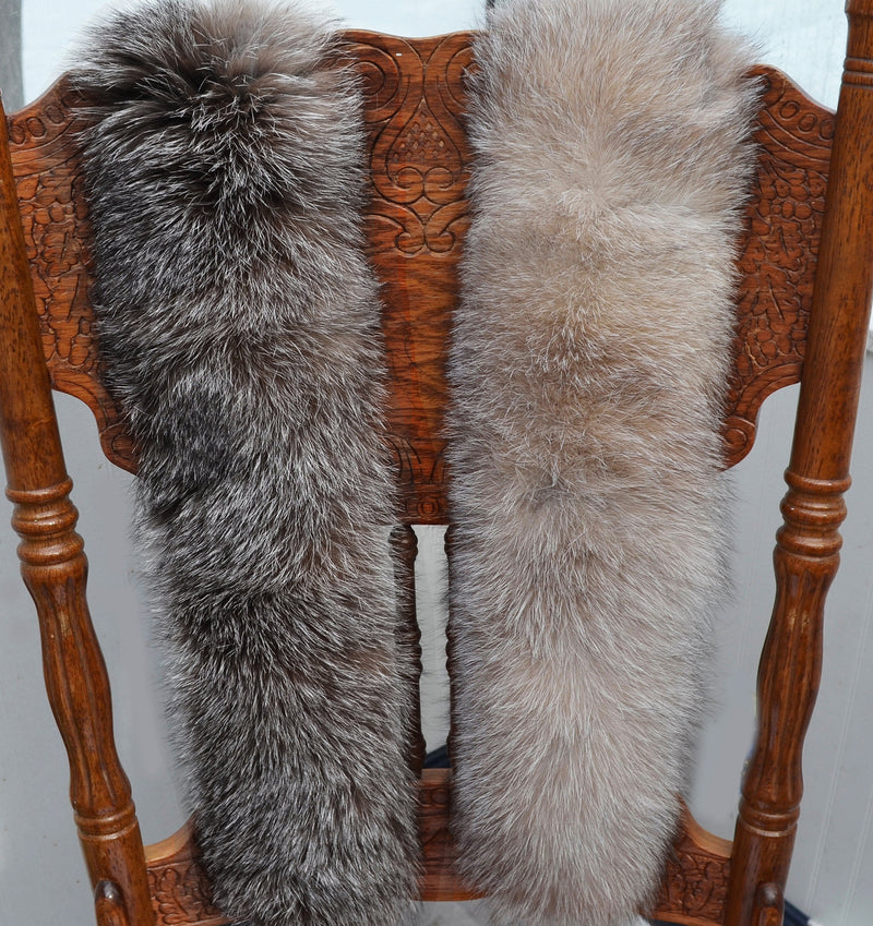 BY ORDER Rare Luxury BLUEFROST Fox Fur Trim Hood, Fur collar trim, Silver Fox Fur Collar, Fur Scarf, Fur Ruff, Fox Fur Hood, Bluefrost Fur