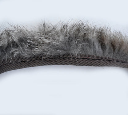 BY ORDER, Rabbit Fur Trimming, Supply for Sewing, Rabbit Fur Stripes, Rabbit Fur Trim, Furry Strips, Rabbit Fur, Fur Edging Trim for Garment