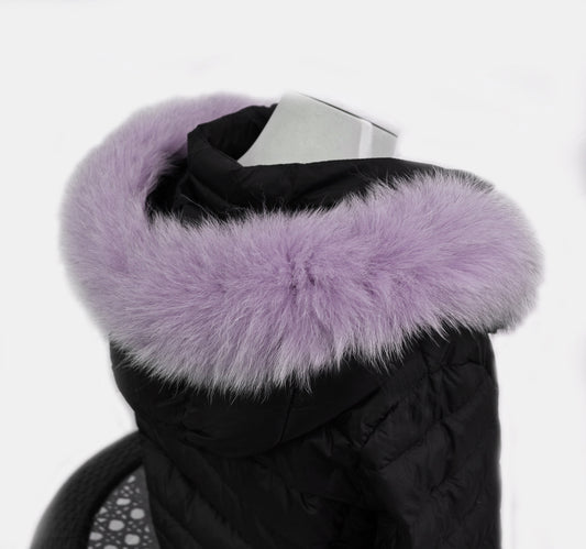 BY ORDER, Real Fox Fur (Tail) Trim Hood, Fur collar trim, Fox Fur Collar, Fur Scarf, Fur Ruff, Fur Hood, Fur stripe, Coat Trim, Jacket