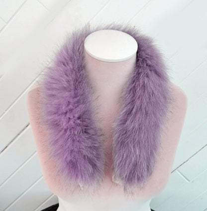 Blue Fur Strip single – genuine fox tail fur – image 4