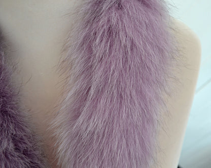 Blue Fur Strip single – genuine fox tail fur – image 5