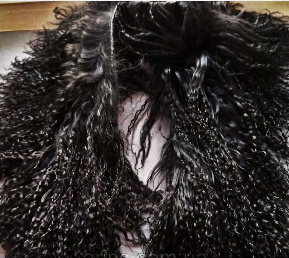 BY ORDER Real Lama Fur Trim Hood, Fur collar trim, Lama Fur Collar, Fur Scarf, Fur Ruff, Lama Fur Hood, Long Hair Fur, Fur Stripe, Sheepskin