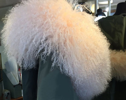 BY ORDER Real Lama Fur Trim Hood, Fur collar trim, Lama Fur Collar, Fur Scarf, Fur Ruff, Lama Fur Hood, Long Hair Fur, Fur Stripe, Sheepskin