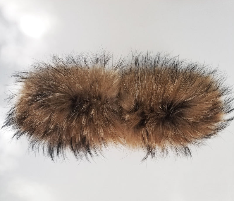 Real Fur for Slippers, Raccoon Fur Pieces, Pair of Raccoon Fur Trim, Raccoon Fur for Sandals, Fluffy Fur Slides, Fur Slippers, Fur Shoes