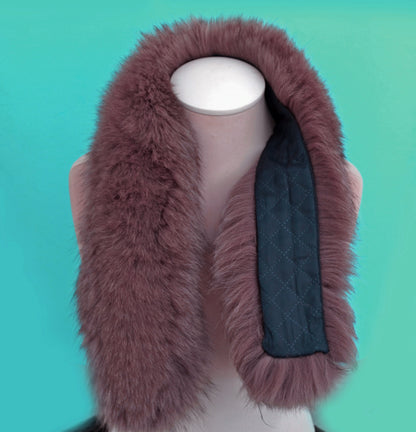 Pink Parka Fur Trim double – genuine fox tail fur – image 5