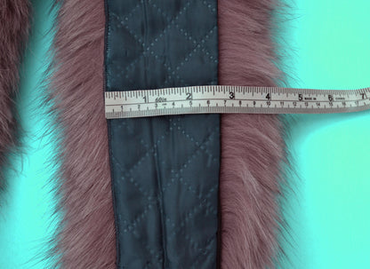 Pink Parka Fur Trim double – genuine fox tail fur – image 6