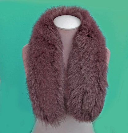 Pink Parka Fur Trim double – genuine fox tail fur – image 4