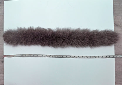 Cappuccino real fox fur hood trim made from fox tail fur – Single – view 7