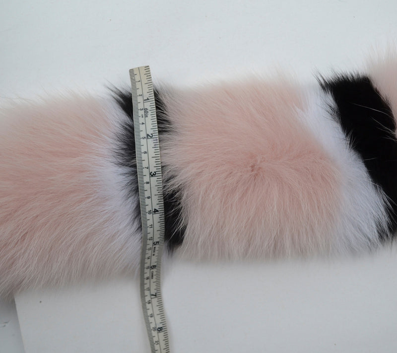 READY to SHIP, Multi Colored Real Fox Fur Collar from Pieces, Fur Trim for Hoodies, Large Fox Fur Collar, Fur Scarf, Fur Ruff, Real Fur Hood
