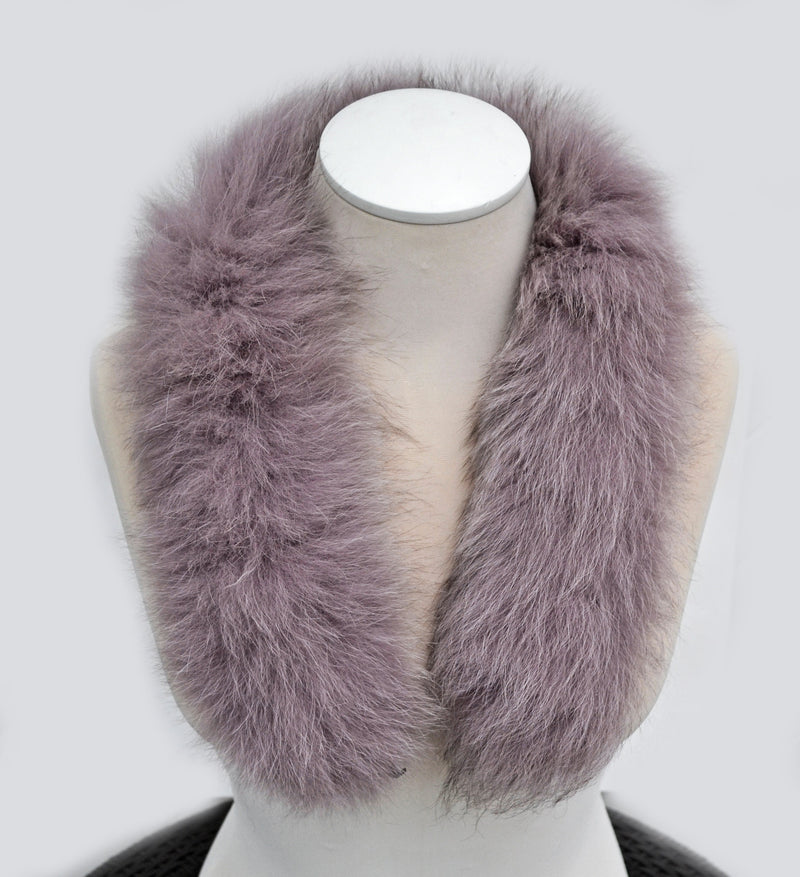 READY TO SHIP, Lilac 60 cm Real Fox Fur (Tail) Trim Hood, Fur collar trim, Fox Fur Collar, Fur Scarf, Fur Ruff, Fur Hood, Fur stripe, Trim