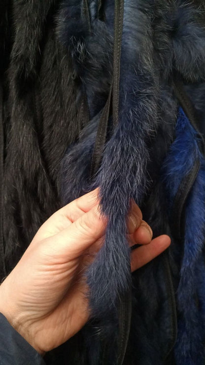 BY ORDER, Rabbit Fur Trimming, Supply for Sewing, Rabbit Fur Stripes, Rabbit Fur Trim, Furry Strips, Rabbit Fur, Fur Edging Trim for Garment