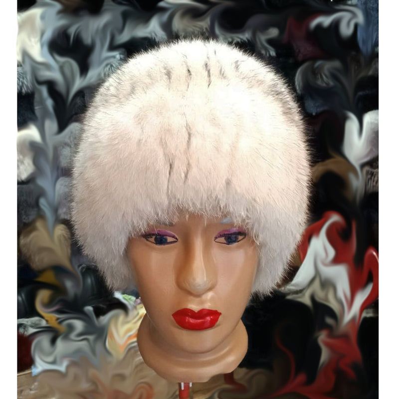 BY ORDER Women Fur Hat, Fox Fur Hat, Stretchy Fox Fur hat, Knit Fur Hat, Fox Fur Hat, Girl Fur Hat, Trapper Hat, Real fur Hat, White fur hat