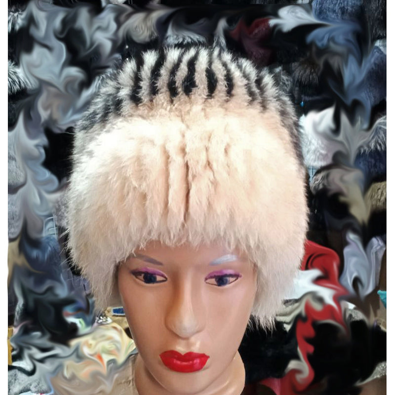 BY ORDER Women Real Fur Hat, Fox Fur Hat, Stretchy Fox Fur hat, Double color Knit Fur Hat, Fox Fur Hat, Girl Fur Hat, papakha hat, Fur Hat