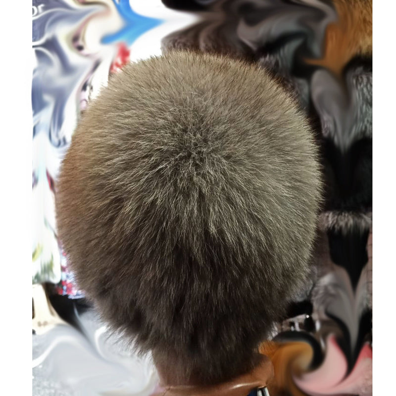 BY ORDER Women Fox Fur Hat, Fur Hat, Stretchy Fur hat, Knit Fur Hat, Fox Fur Hat, Girl Fur Hat, Trapper Hat, Real fur Hat, Fluffy hat Beige