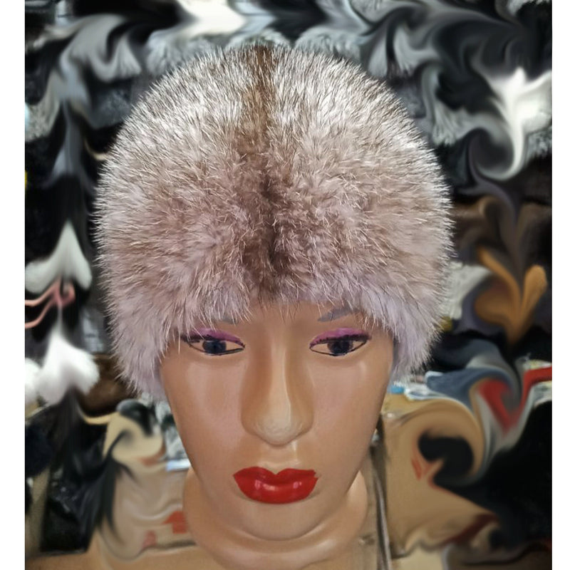 BY ORDER Women Knit Fur Hat, Mink Fur Hat, Fur Hat, Stretchy Fur hat, Mink Fur Hat Girl Fur Hat, Trapper Hat, Real fur Hat, Fluffy hat Gray