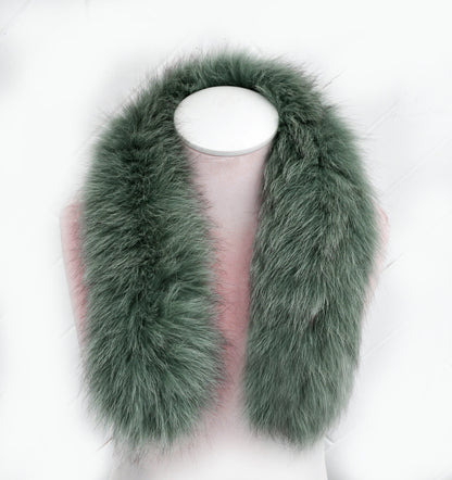 Brown Fox Fur Collar double – genuine fox tail fur – image 4