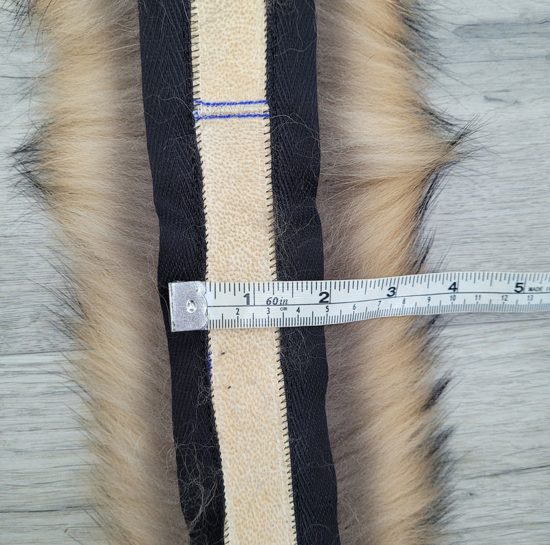 BY ORDER, Extra Long 130 cm Real Raccoon Fur Collar, Fur Trim for Hoodie, Raccoon Fur Collar, Fur Scarf, Fur Ruff, Fur Hood, Coyote Fur