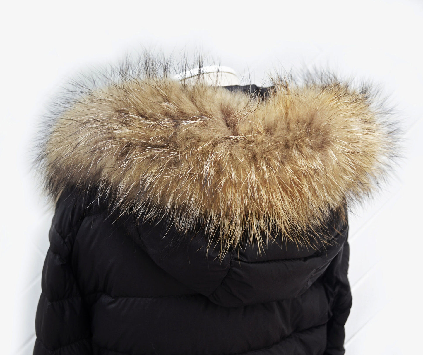 READY to SHIP 60X4 cm Real Raccoon Fur Collar, Fur Trim for Hoodies, Raccoon Fur Collar, Fur Scarf, Fur Ruff, Raccoon Fur Hood, Raccoon