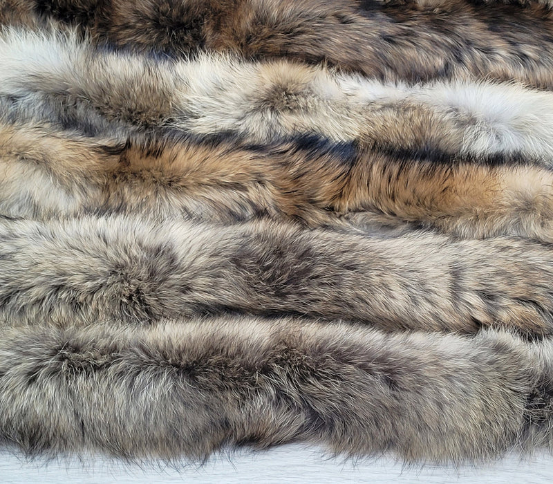 READY to SHIP 60,70,80 x3 cm Real Raccoon Fur Collar, Fur Trim for Hoodies, Raccoon Fur Collar, Fur Scarf, Fur Ruff, Raccoon Fur Hood, Real