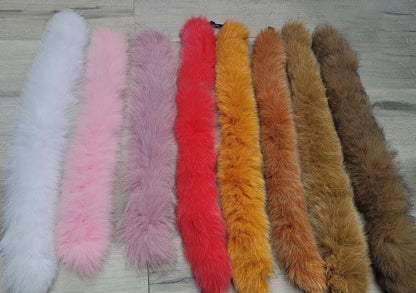 Orange Fox Tail Fur Trim single – genuine fox tail fur – image 7