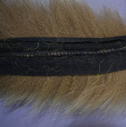 Light Brown (Camel) Fox Fur Collar single – genuine fox tail fur – image 6