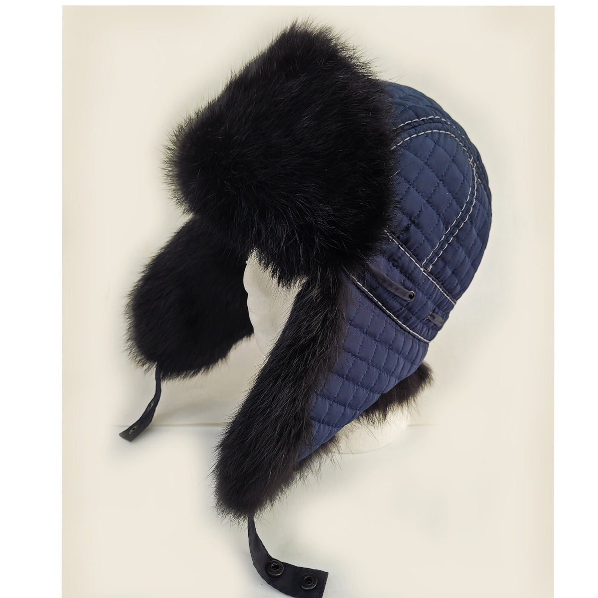 READY TO SHIP Aviator Fur Hat, Fur Ear Flap Hat, Men real fur hat, Trapper Hat, Ushanka, Russian Hat, Ski Hat, Rabbit Fur, Fur Hat Ear Flaps