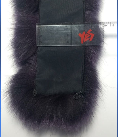 Raccoon Look Fur Trim for Hood cubes – genuine fox tail fur – image 5