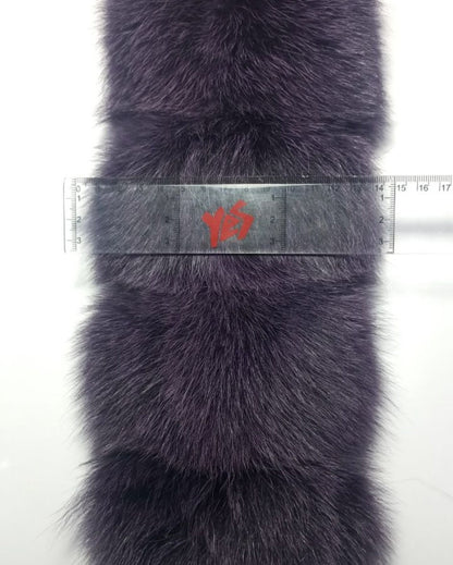 Raccoon Look Fur Trim for Hood cubes – genuine fox tail fur – image 6