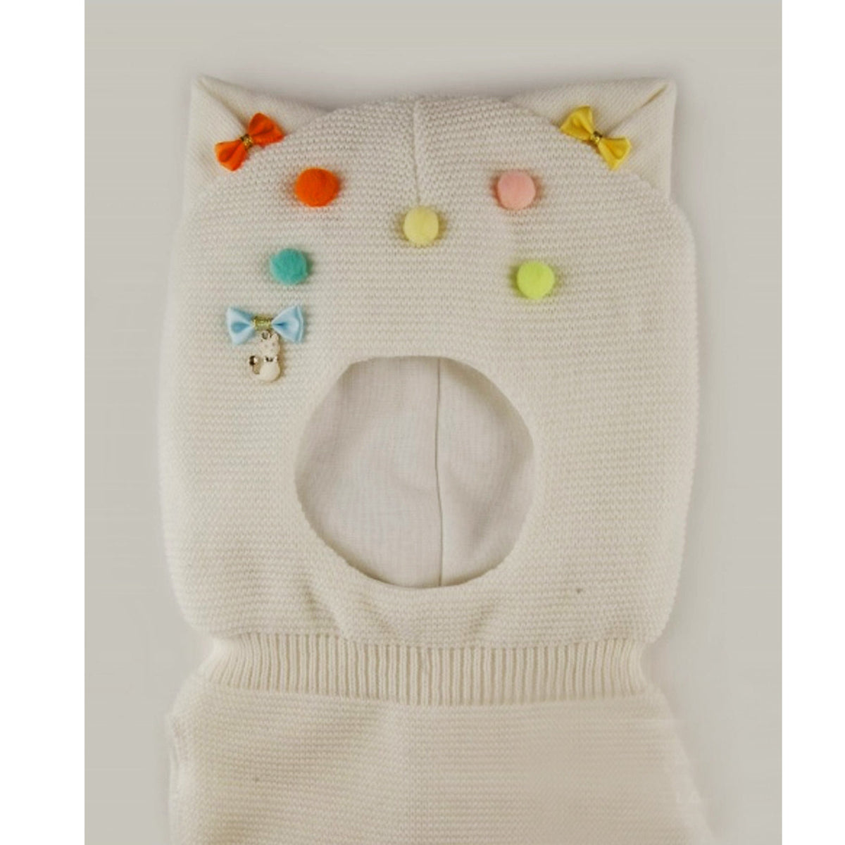 Knitted Balaclava for Girl, Toddler Girl Helmet, Hat Neck Warmer, Thick Girls Hat, Girl Winter Hat, Child Balaclava Hat, Cat Hat, Animal Hat