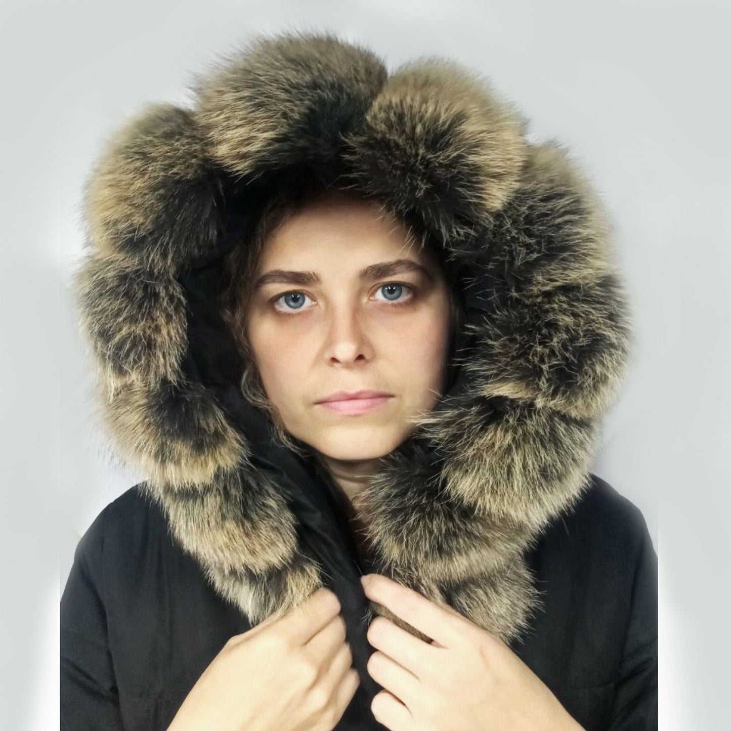 BY ORDER Extra Large Real Fox Fur (Tail) Collar Hood from pieces, Fur collar trim, Fox Fur Collar, Fur Scarf, Fur Ruff, Fox Fur Hood, stripe