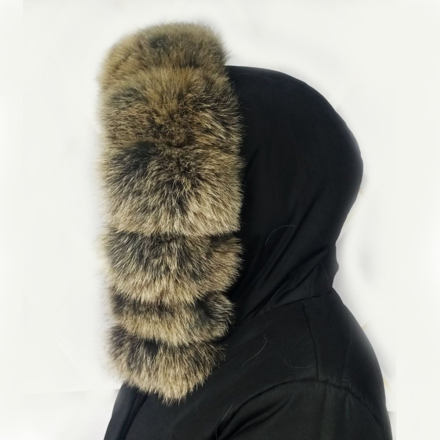BY ORDER Extra Large Real Fox Fur (Tail) Collar Hood from pieces, Fur collar trim, Fox Fur Collar, Fur Scarf, Fur Ruff, Fox Fur Hood, stripe