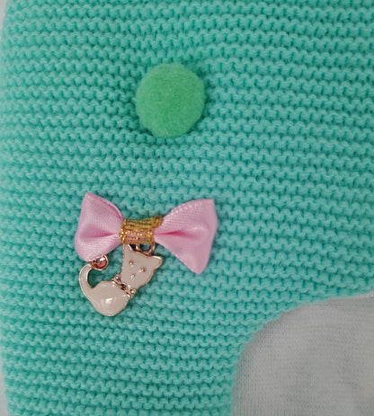 Knitted Balaclava for Girl, Toddler Girl Helmet, Hat Neck Warmer, Thick Girls Hat, Girl Winter Hat, Child Balaclava Hat, Cat Hat, Animal Hat